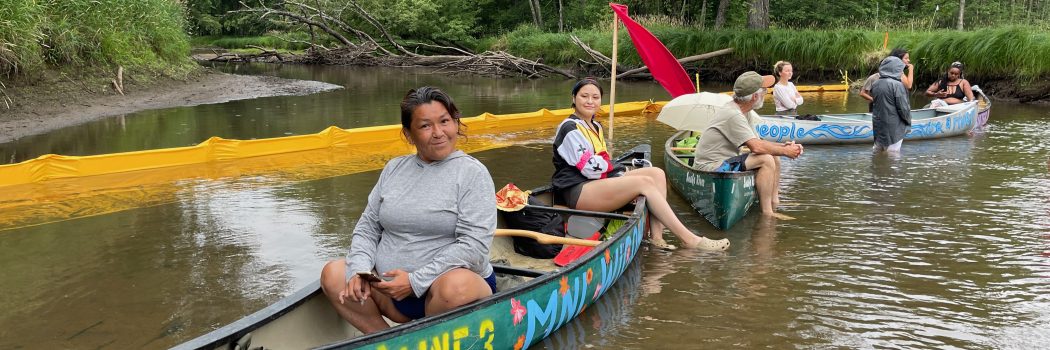 Water Protectors Shut Down Line 3 Drilling Under the Willow River